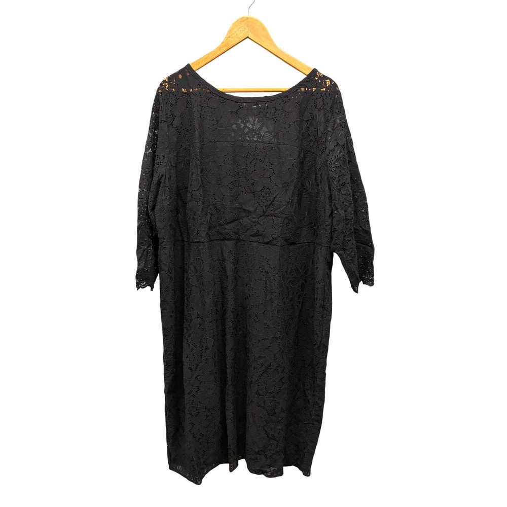 LOFT Women's Plus Size 22W Black Lace Overlay Dress Elegant Party Formal‎ NWT